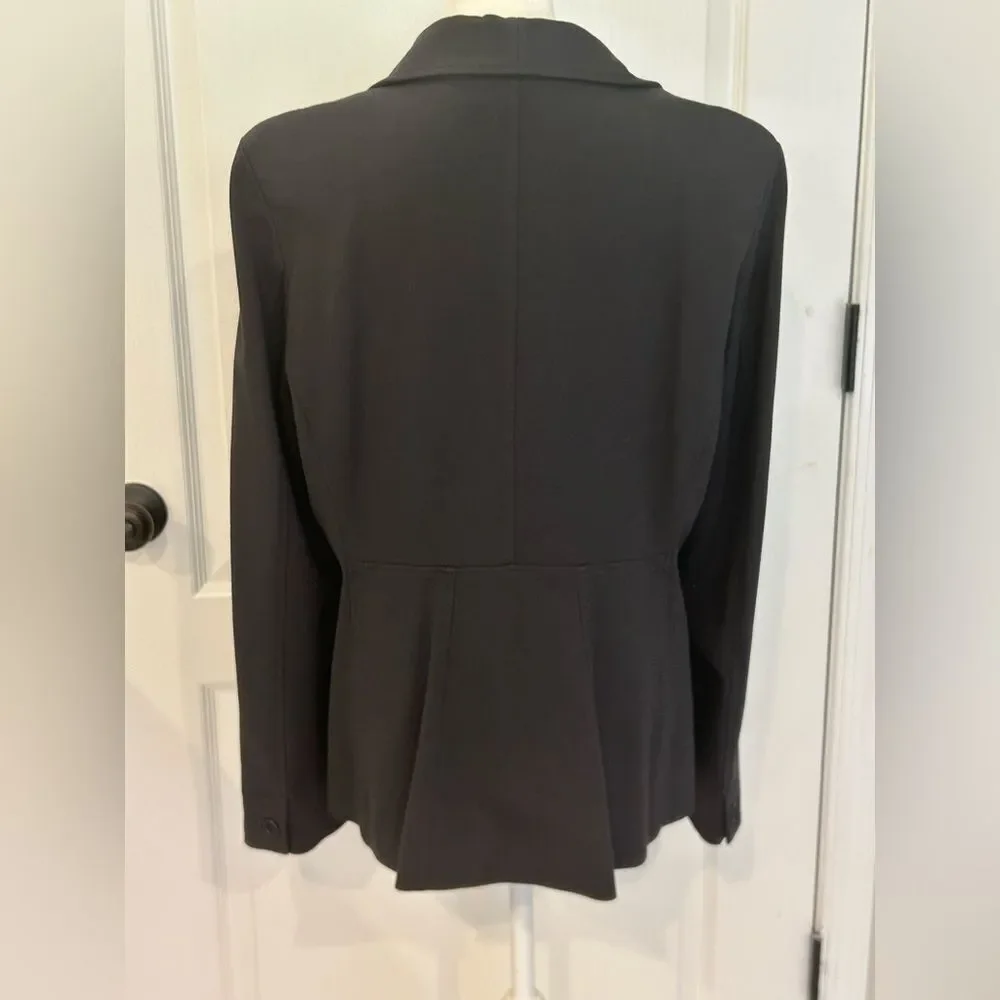 Eileen Fisher System Women’s Charcoal Gray Button Blazer Silk Lining Size Large - Picture 4 of 12